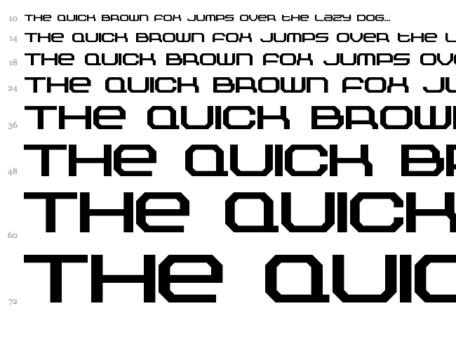 Outland font waterfall